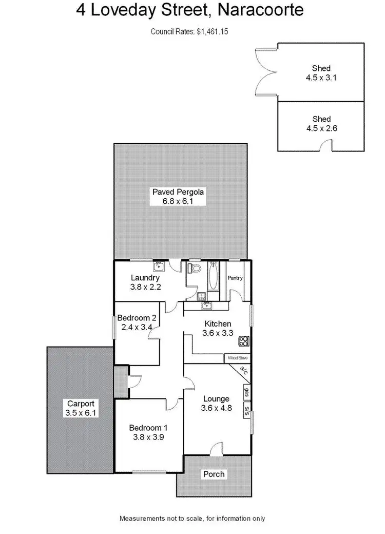 Floorplan of Homely house listing, 4 Loveday Street, Naracoorte SA 5271
