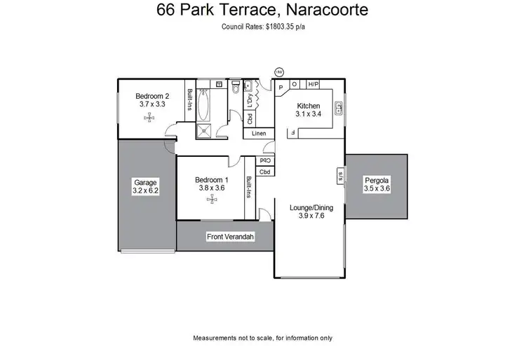 Floorplan of Homely house listing, 66 Park Terrace, Naracoorte SA 5271