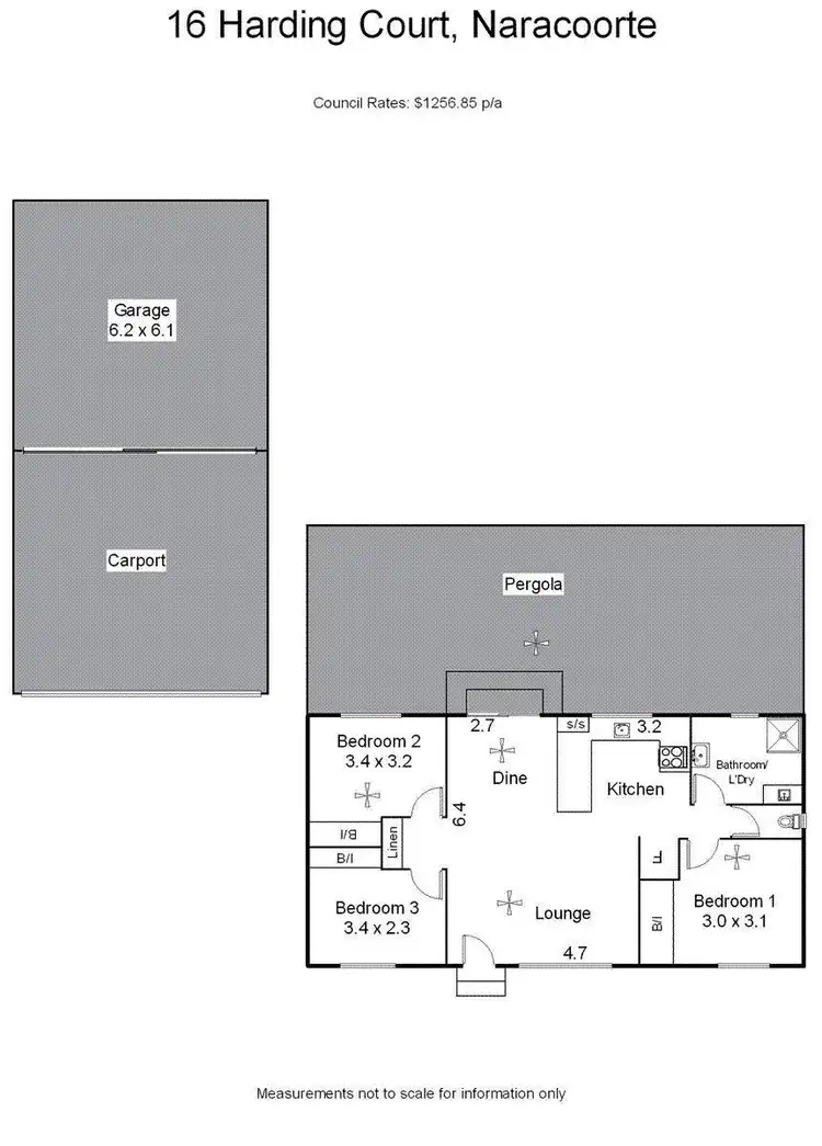 Floorplan of Homely house listing, 16 Harding Court, Naracoorte SA 5271