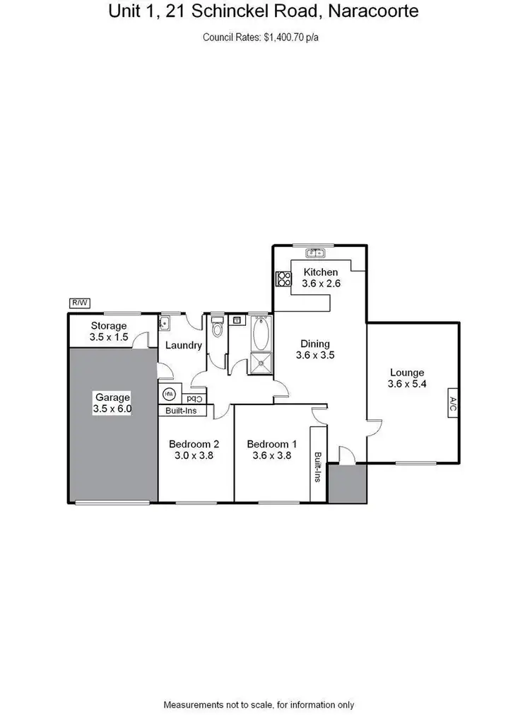 Floorplan of Homely house listing, 1/21 Schinckel Road, Naracoorte SA 5271