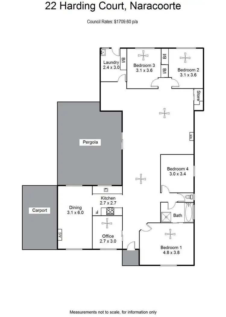 Floorplan of Homely house listing, 22 Harding Court, Naracoorte SA 5271