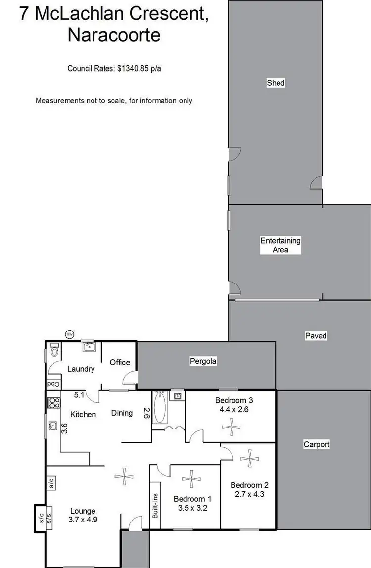 Floorplan of Homely house listing, 7 McLachlan Crescent, Naracoorte SA 5271