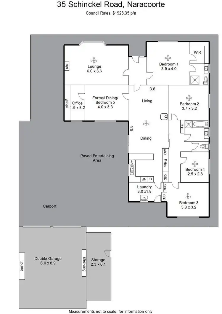 Floorplan of Homely house listing, 35 Schinckel Road, Naracoorte SA 5271