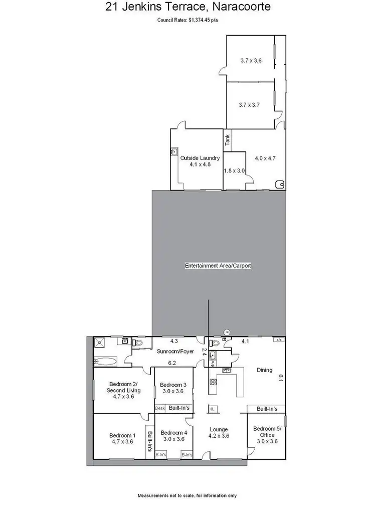 Floorplan of Homely house listing, 21 Jenkins Terrace, Naracoorte SA 5271