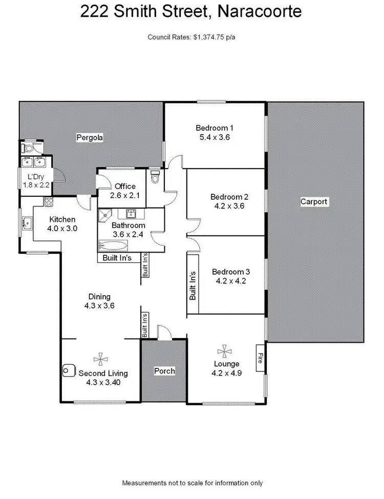 Floorplan of Homely house listing, 222 Smith Street, Naracoorte SA 5271