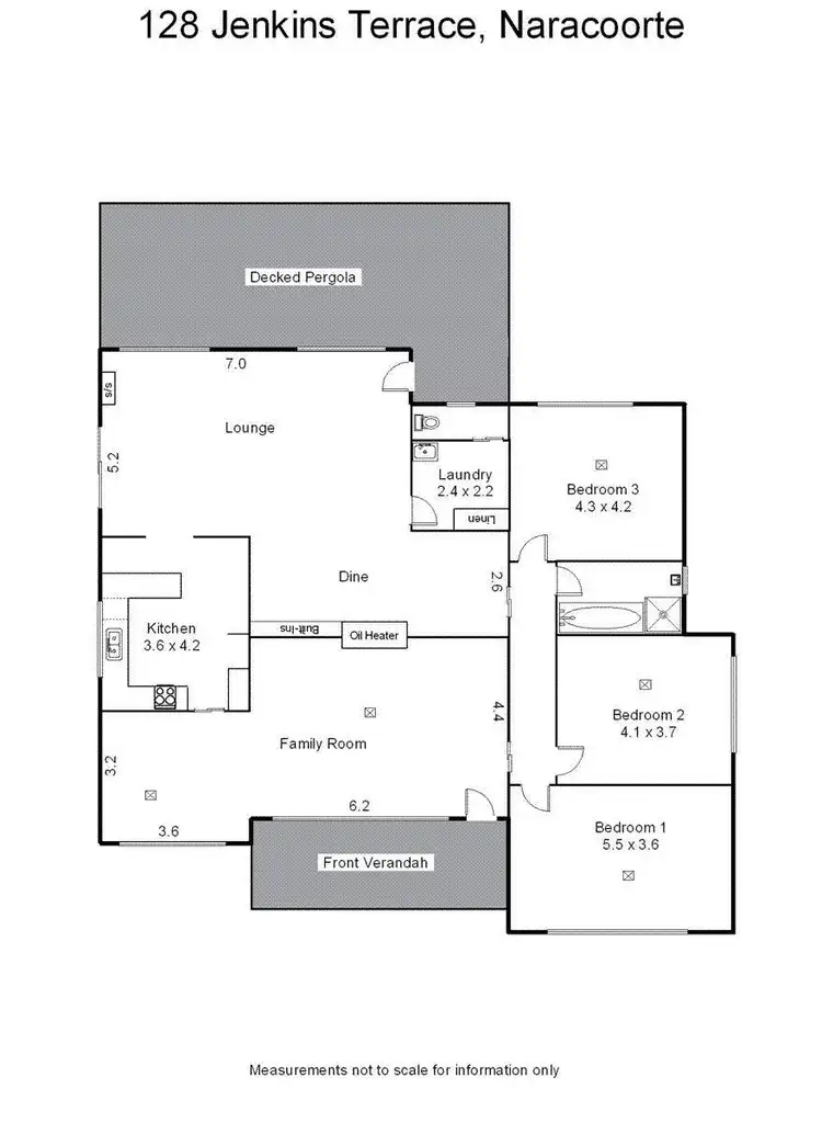 Floorplan of Homely house listing, 128 Jenkins Terrace, Naracoorte SA 5271