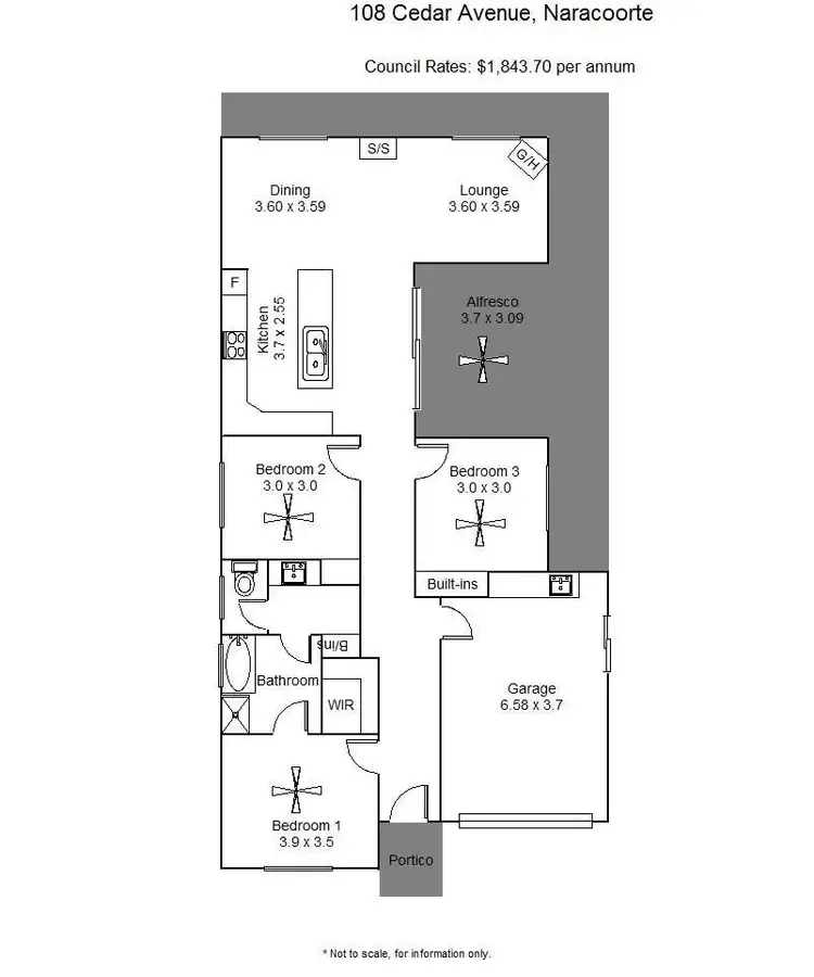 Floorplan of Homely house listing, 108 Cedar Avenue, Naracoorte SA 5271