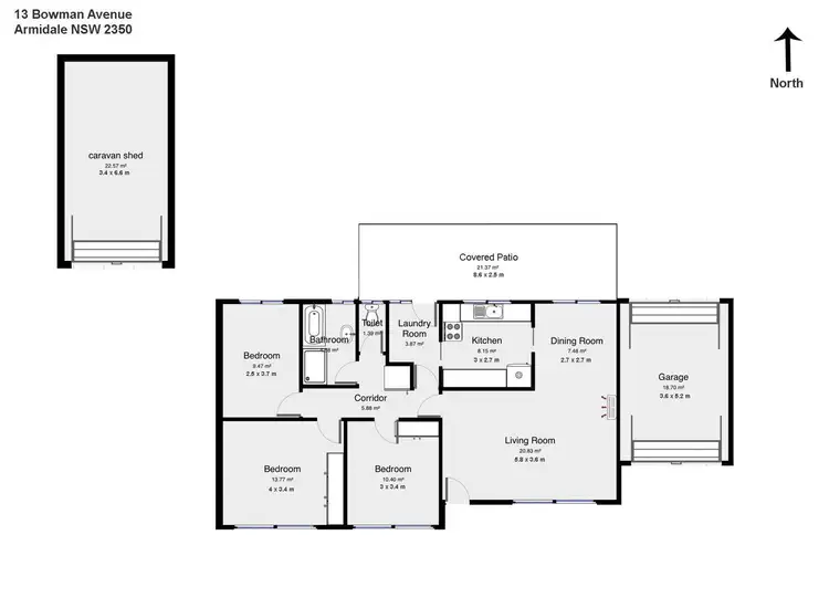 Floorplan of Homely house listing, 13 Bowman Avenue, Armidale NSW 2350