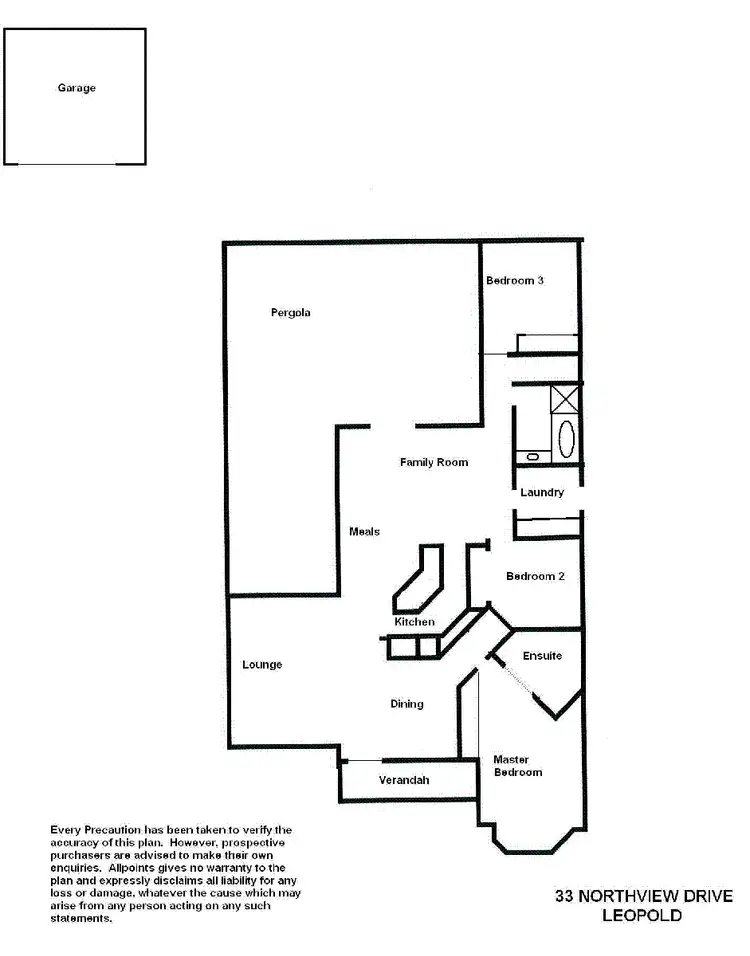 Floorplan of Homely house listing, 33 Northview Drive, Leopold VIC 3224