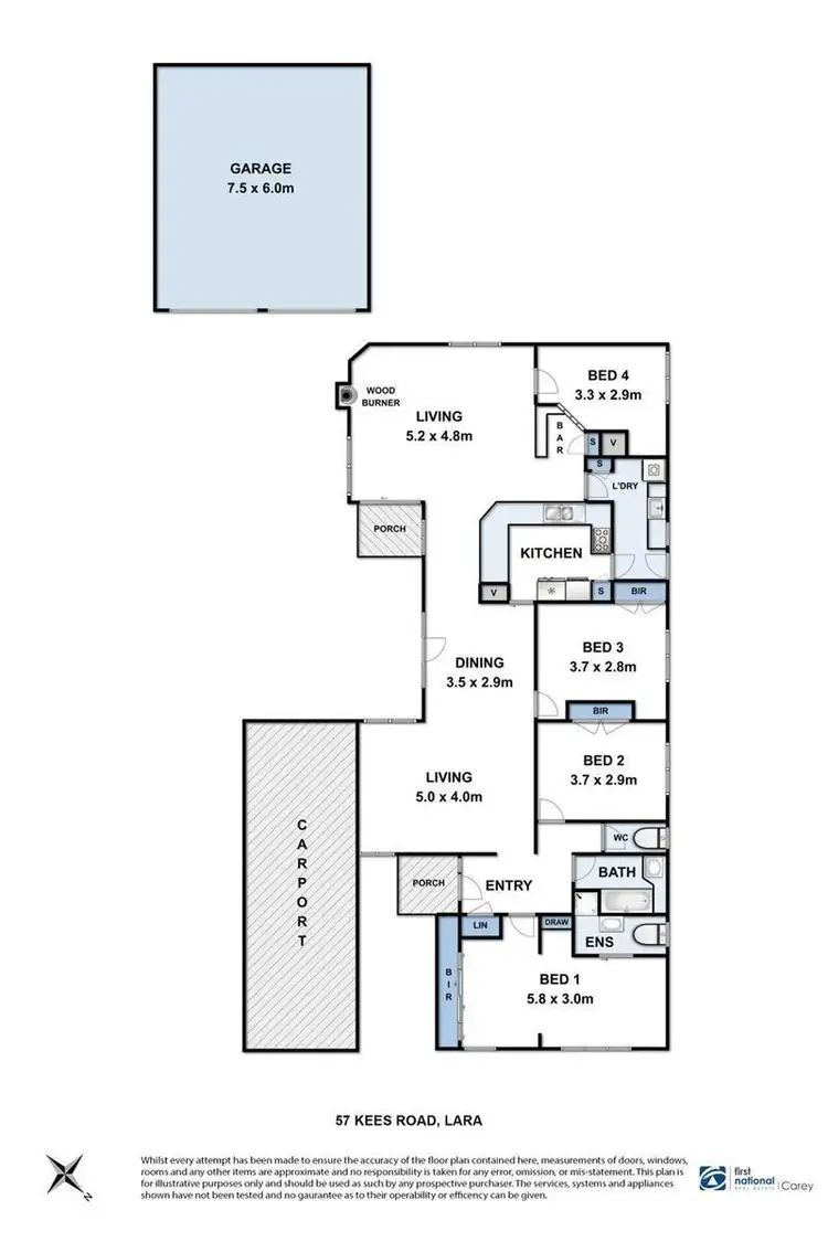 Floorplan of Homely house listing, 57 Kees Road, Lara VIC 3212