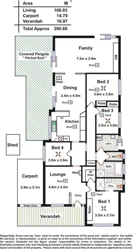 Floorplan of Homely house listing, 37 Christiana Crescent, Wynn Vale SA 5127