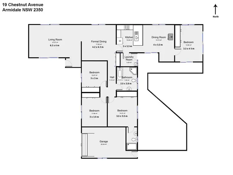 Floorplan of Homely house listing, 19 Chestnut Avenue, Armidale NSW 2350