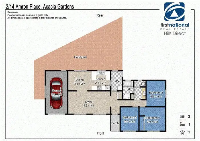 Floorplan of Homely house listing, 2/14 Amron Place, Acacia Gardens NSW 2763
