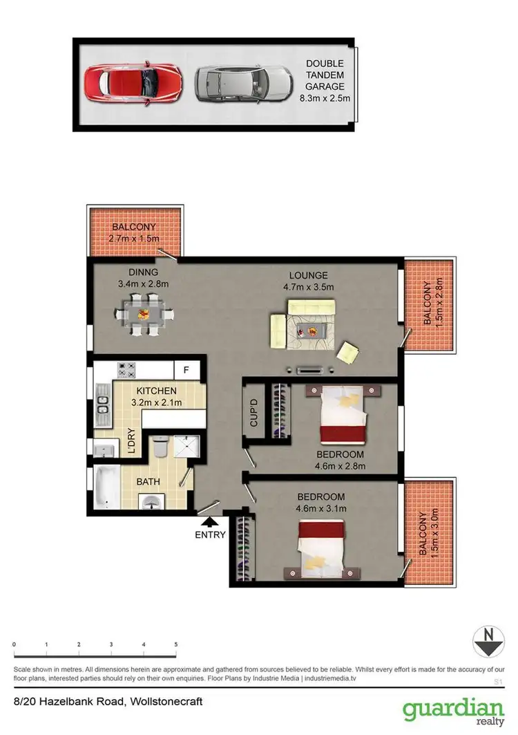 Floorplan of Homely apartment listing, 8/20 Hazelbank Road, Wollstonecraft NSW 2065