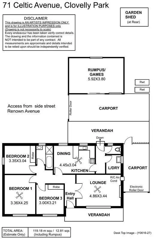 Floorplan of Homely house listing, 71 Celtic Avenue, Clovelly Park SA 5042
