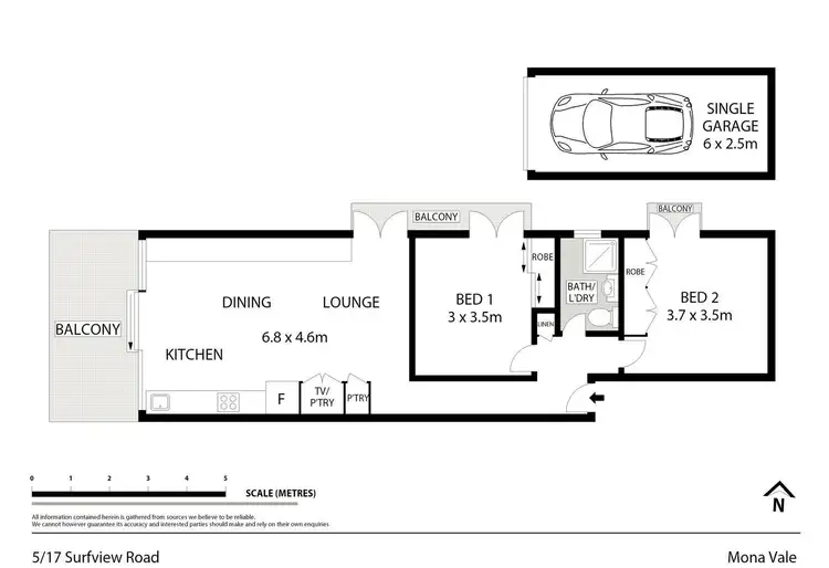 Floorplan of Homely unit listing, 5/17 Surfview Road, Mona Vale NSW 2103