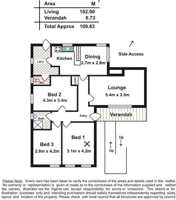 Floorplan of Homely house listing, 42 Chillingworth Road, Elizabeth East SA 5112