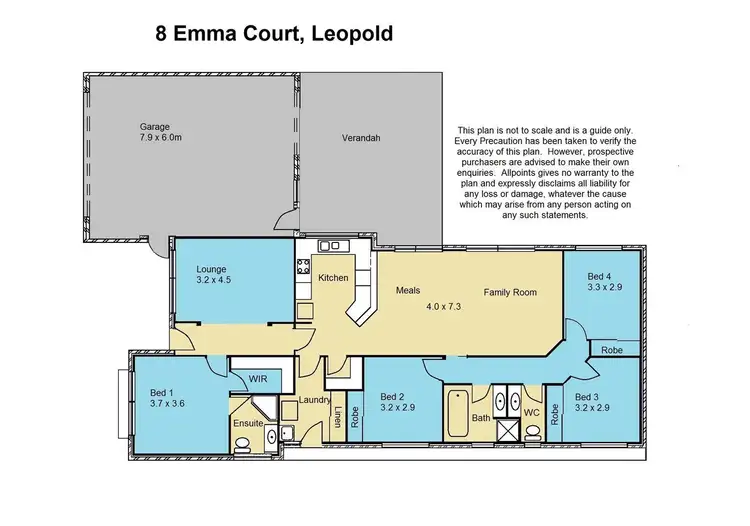 Floorplan of Homely house listing, 8 Emma Court, Leopold VIC 3224