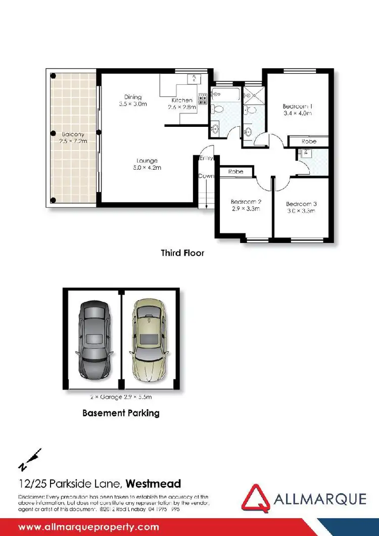 Floorplan of Homely unit listing, 12/25 Parkside Lane, Westmead NSW 2145