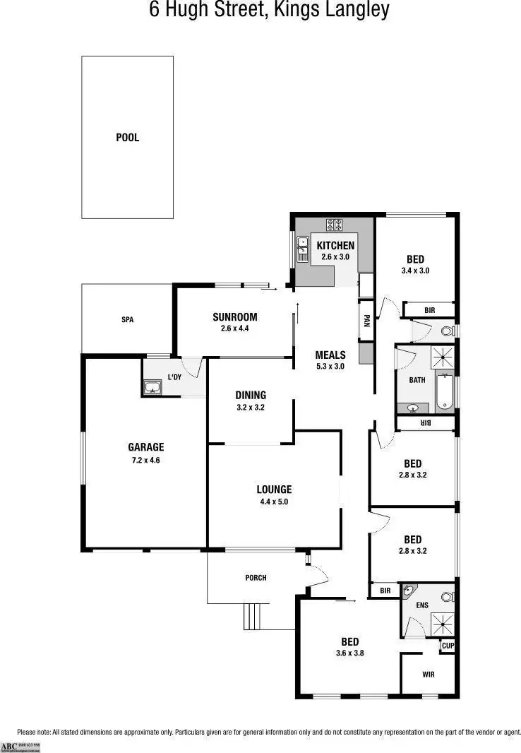 Floorplan of Homely house listing, 6 Hugh Place, Kings Langley NSW 2147