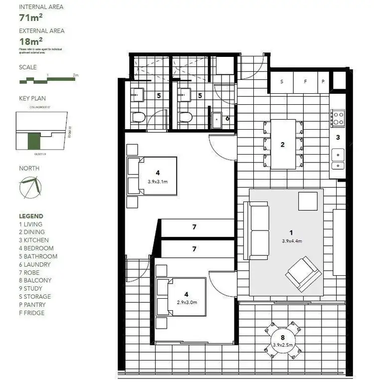 Floorplan of Homely apartment listing, Pandanus, 2.03/7 Edgar Street, Coffs Harbour NSW 2450