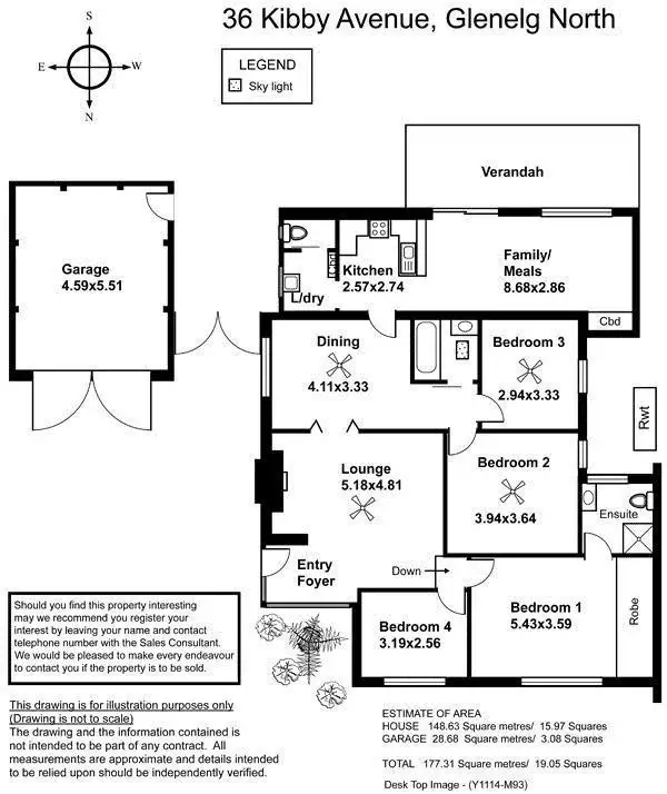 Floorplan of Homely house listing, 36 Kibby Avenue, Glenelg North SA 5045