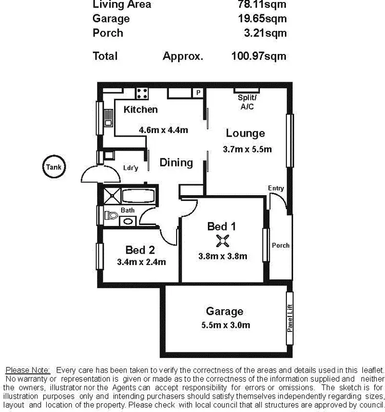Floorplan of Homely unit listing, 2/3 Donald Street, St Marys SA 5042