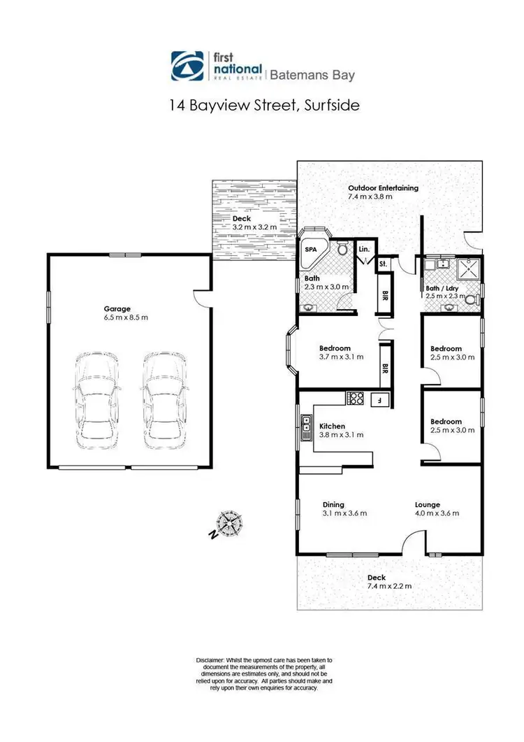 Floorplan of Homely house listing, 14 Bayview  Street, Surfside NSW 2536