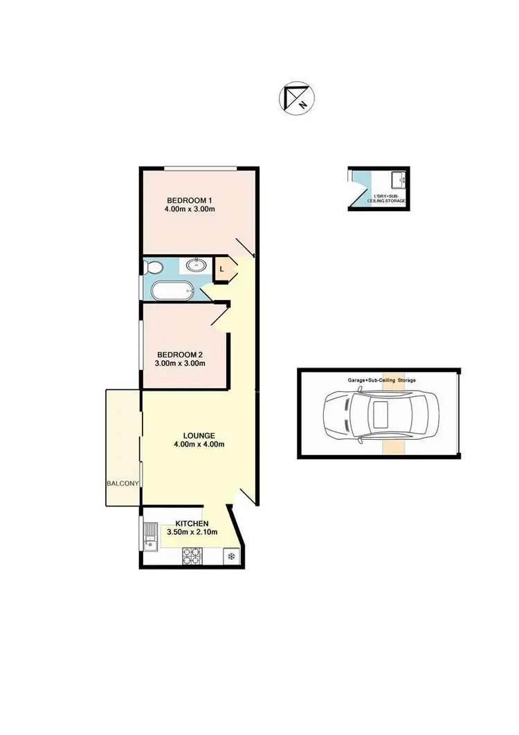 Floorplan of Homely apartment listing, 7/559 Victoria Road, Ryde NSW 2112