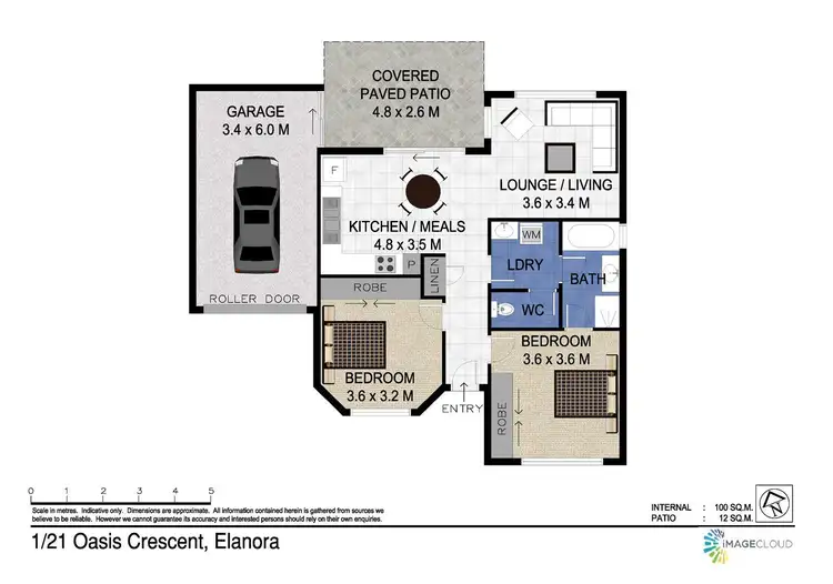 Floorplan of Homely semi-detached listing, 1/21 Oasis Crescent, Elanora QLD 4221