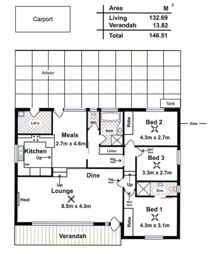 Floorplan of Homely house listing, 5 Perseverance Road, Tea Tree Gully SA 5091