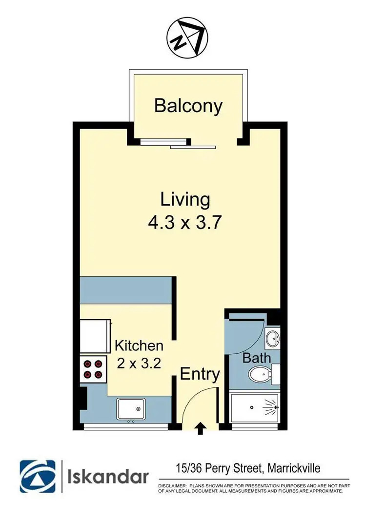 Floorplan of Homely apartment listing, 15/36 Perry Street, Marrickville NSW 2204