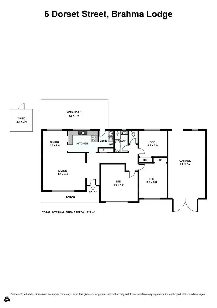 Floorplan of Homely house listing, 6 Dorset Street, Brahma Lodge SA 5109