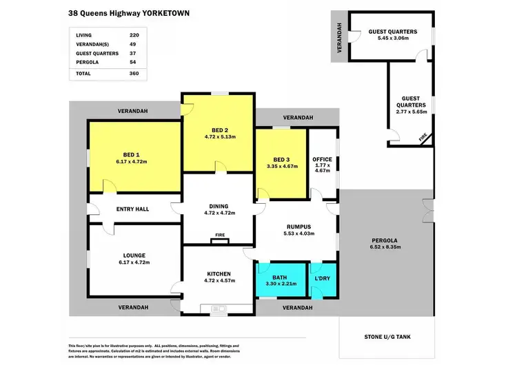 Floorplan of Homely house listing, 38 Queens Highway, Yorketown SA 5576