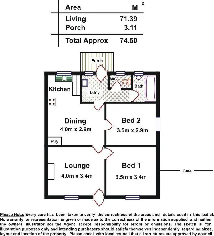 Floorplan of Homely house listing, 42 Butterfield Road, Elizabeth Park SA 5113