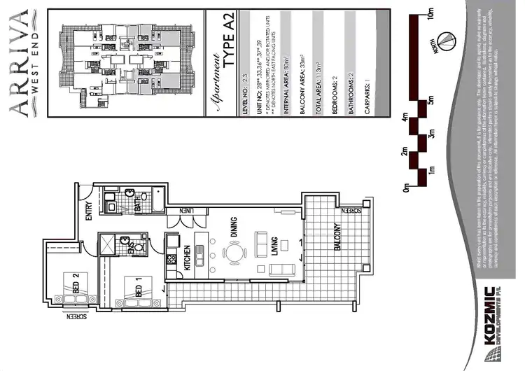 Floorplan of Homely apartment listing, 33/28 Ferry Road, West End QLD 4101