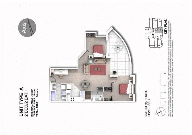 Floorplan of Homely apartment listing, 01/186 Moggill Road, Taringa QLD 4068