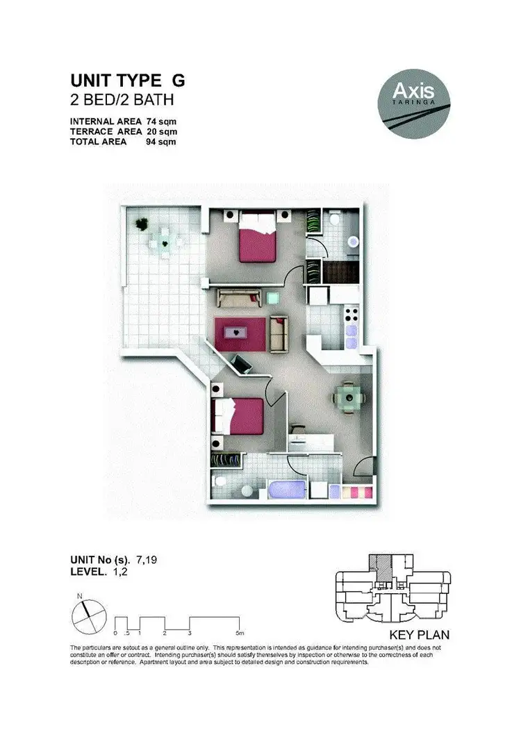 Floorplan of Homely apartment listing, 07/186 Moggill Road, Taringa QLD 4068