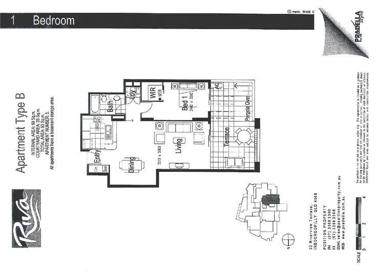 Floorplan of Homely apartment listing, 05/22 Riverview Terrace, Indooroopilly QLD 4068