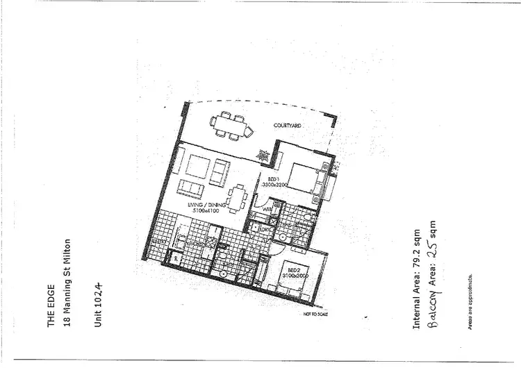 Floorplan of Homely apartment listing, 1024/18 Manning Street, Milton QLD 4064