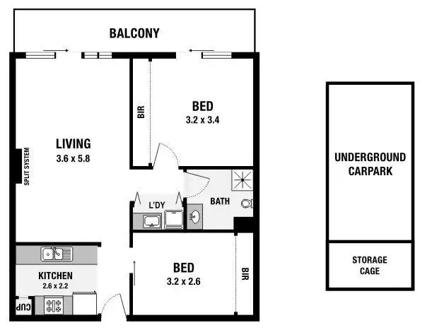 Floorplan of Homely apartment listing, 104/353 Napier Street, Fitzroy VIC 3065