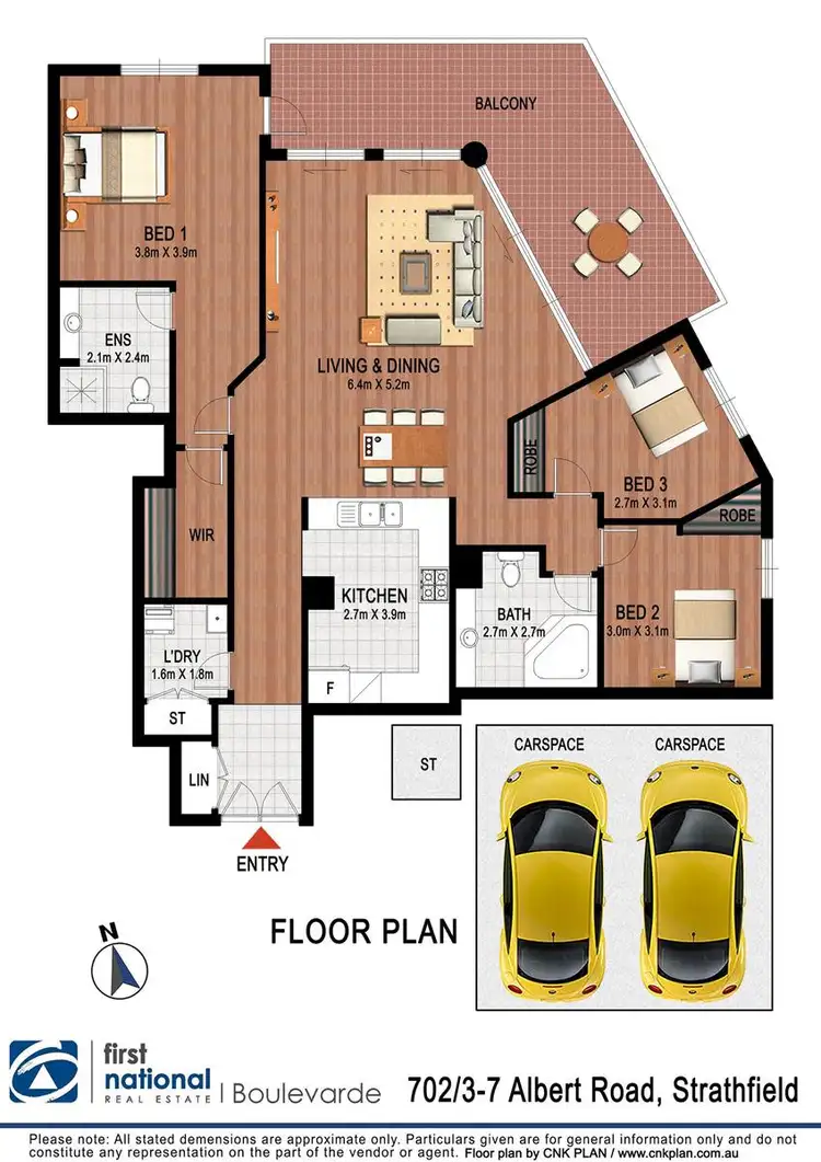 Floorplan of Homely apartment listing, 702/5 Albert Road, Strathfield NSW 2135