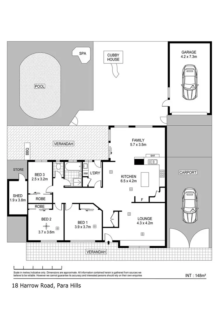 Floorplan of Homely house listing, 18 Harrow Road, Para Hills West SA 5096