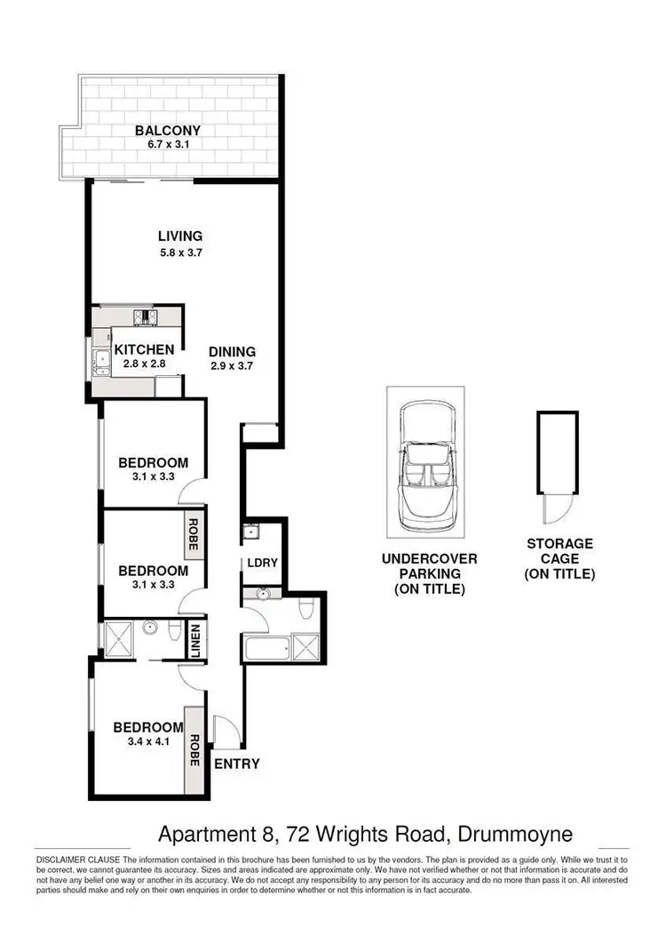 Floorplan of Homely apartment listing, 8/72 Wrights Road, Drummoyne NSW 2047