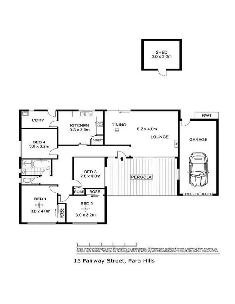 Floorplan of Homely house listing, 15 Fairway Street, Para Hills SA 5096
