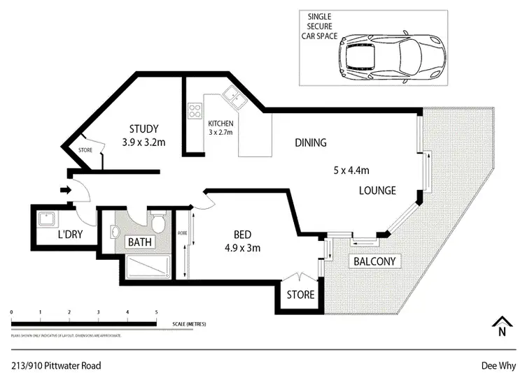 Floorplan of Homely unit listing, 214/910 Pittwater Road, Dee Why NSW 2099