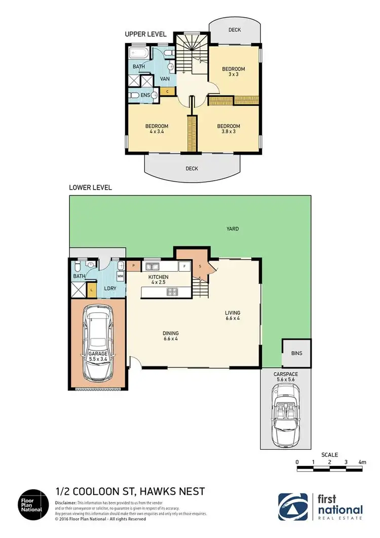 Floorplan of Homely semi-detached listing, 1/2 Cooloon Street, Hawks Nest NSW 2324