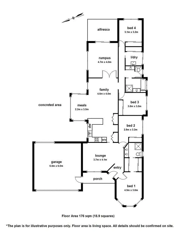 Floorplan of Homely house listing, 48 Marsh Grove, Berwick VIC 3806