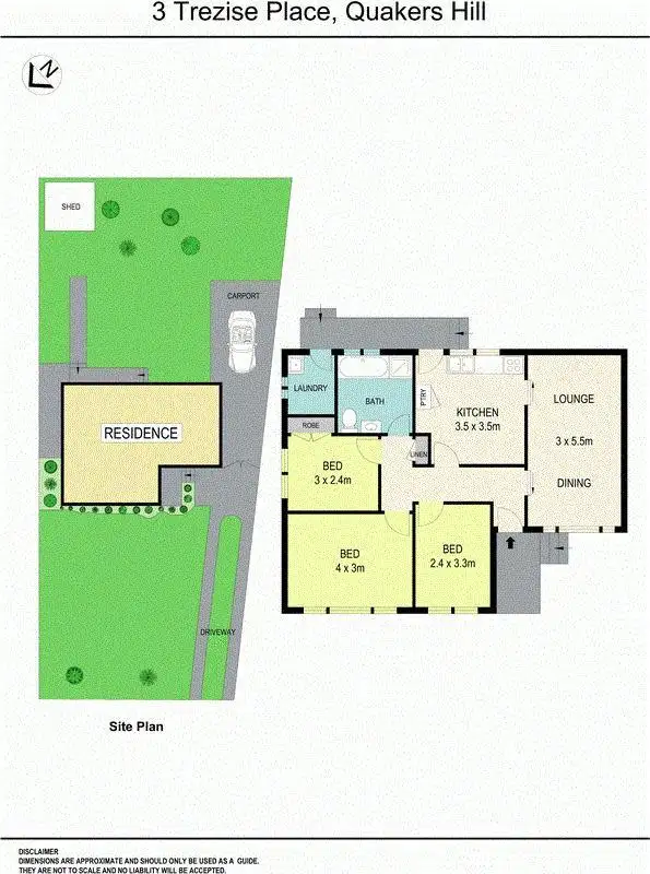 Floorplan of Homely house listing, 3 Trezise Place, Quakers Hill NSW 2763