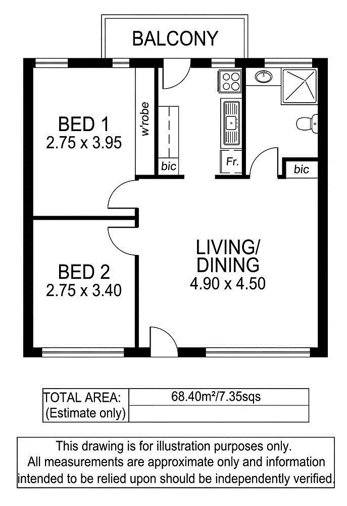 Floorplan of Homely apartment listing, 8/27 High Street, Glenelg SA 5045